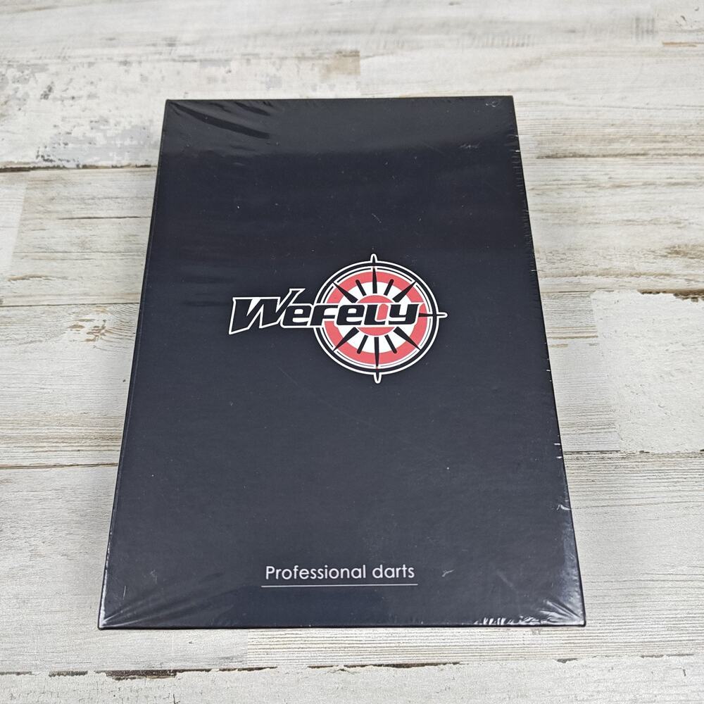 WEFELY Professional Darts Black/Gold 6 pcs Aluminum And Plastic New Unopened